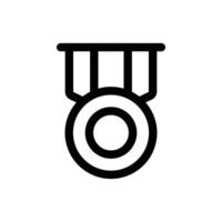 Simple Medal line icon isolated on a white background vector