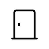 Simple Door line icon isolated on a white background vector