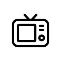 Simple TV line icon isolated on a white background vector