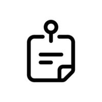 Simple Note icon. The icon can be used for websites, print templates, presentation templates, illustrations, etc vector