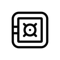Simple Safety Box line icon isolated on a white background vector