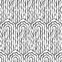 Aesthetic Contemporary printable seamless pattern with abstract line, dot, shape brush stroke in black and white colors. Boho background in minimalist style Illustration for wallpaper fabric vector