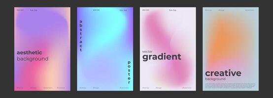 Y2k Trendy Aesthetic abstract vibrant gradient background with grain blurred pattern. Gentle soft light print for social media poster, stories highlight templates for digital marketing for stories vector