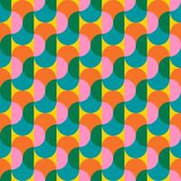 Essential geometric printable seamless pattern with abstract Minimal elegant line form stroke shapes in vibrant colors. Modern simple background in minimalist mid century style wall art vector