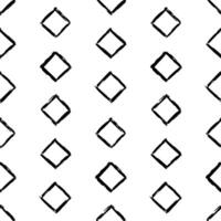 Aesthetic Contemporary printable seamless pattern with abstract line, dot, shape brush stroke in black and white colors. Boho background in minimalist style Illustration for wallpaper fabric vector