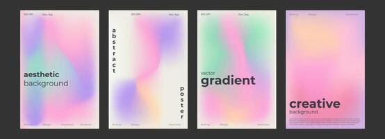 Y2k Trendy Aesthetic abstract gradient pink violet poster with translucent blurred pattern. Modern gentle social media poster, stories highlight templates for digital marketing for stories vector