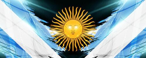 argentina bandera en grunge cepillo pintar estilo con trama de semitonos y brillante ligero efectos argentino bandera en grunge concepto vector