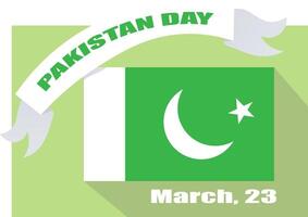 Pakistan Day on March 23rd. National holiday in Pakistan commemorating the Lahore Resolution passed on 23 March vector
