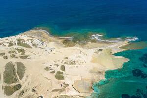 Aerial view of Salt pans in the Island of Malta photo