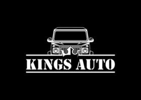 premium kings auto car logo design illustraton vector