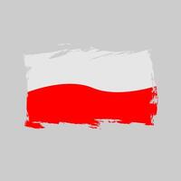 Poland Flag on Grey Background vector