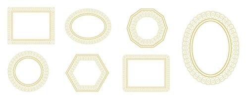 Gold Decorative Frames Set vector