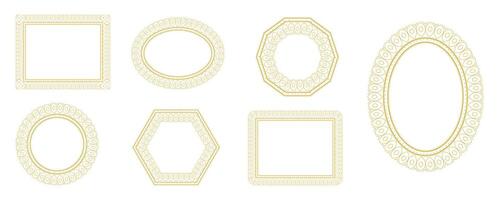 Gold Decorative Frames Set vector