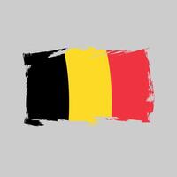 Belgium Flag on Grey Background vector