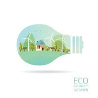 illustration of eco earth vector