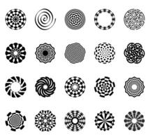 Psychedelic Hypnosis Symbol Set vector