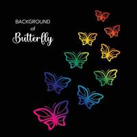 Background of butterfly flying isolate illustration vector