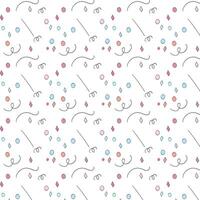Colorful Shapes Curved Line Doodle Pattern Background vector