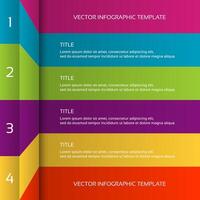 Modern 3D colorful infographic template, business concept with 4 options vector