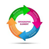 Modern infographic element, business strategy, illustration vector