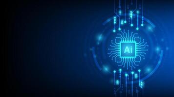 Artificial intelligence cybernetic circuit, high technology to create artificial intelligence vector