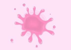 Pink liquid splash with copy space vector