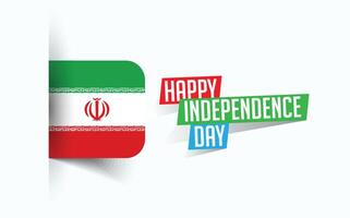 Happy Independence Day of Iran illustration, national day poster, greeting template design, EPS Source File vector