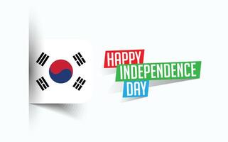 contento independencia día de sur Corea ilustración, nacional día póster, saludo modelo diseño, eps fuente archivo vector