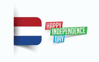 Happy Independence Day of Netherlands illustration, national day poster, greeting template design, EPS Source File vector