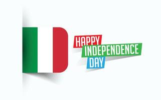 Happy Independence Day of Italy illustration, national day poster, greeting template design, EPS Source File vector