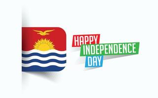 Happy Independence Day of Kiribati illustration, national day poster, greeting template design, EPS Source File vector