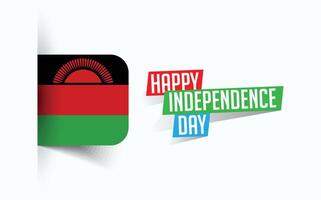 Happy Independence Day of Malawi illustration, national day poster, greeting template design, EPS Source File vector