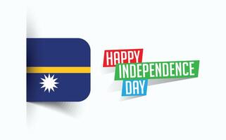 Happy Independence Day of Nauru illustration, national day poster, greeting template design, EPS Source File vector