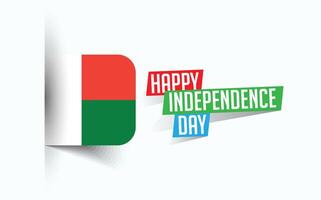 Happy Independence Day of Madagascar illustration, national day poster, greeting template design, EPS Source File vector