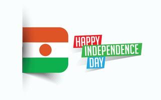 Happy Independence Day of Niger illustration, national day poster, greeting template design, EPS Source File vector