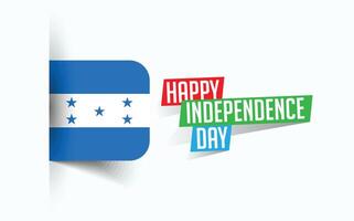 Happy Independence Day of Honduras illustration, national day poster, greeting template design, EPS Source File vector