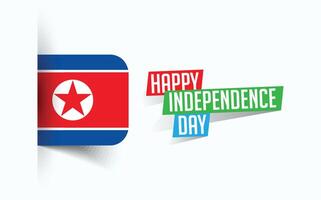 Happy Independence Day of North Korea illustration, national day poster, greeting template design, EPS Source File vector