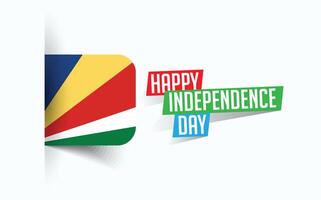 Happy Independence Day of Seychelles illustration, national day poster, greeting template design, EPS Source File vector