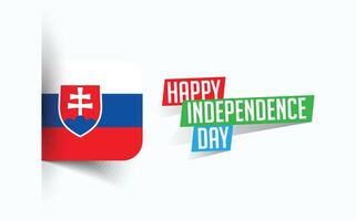 Happy Independence Day of Slovakia illustration, national day poster, greeting template design, EPS Source File vector