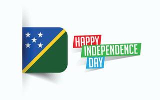 Happy Independence Day of Solomon Islands illustration, national day poster, greeting template design, EPS Source File vector