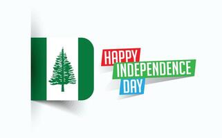 Happy Independence Day of Norfolk Island illustration, national day poster, greeting template design, EPS Source File vector