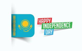 Happy Independence Day of Kazakhstan illustration, national day poster, greeting template design, EPS Source File vector