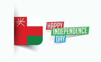 Happy Independence Day of Oman illustration, national day poster, greeting template design, EPS Source File vector