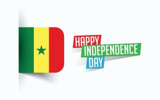 Happy Independence Day of Senegal illustration, national day poster, greeting template design, EPS Source File vector