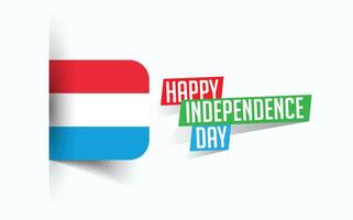 Happy Independence Day of Luxembourg illustration, national day poster, greeting template design, EPS Source File vector