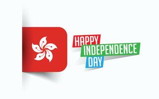 Happy Independence Day of Hong Kong illustration, national day poster, greeting template design, EPS Source File vector