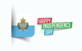 Happy Independence Day of San Marino illustration, national day poster, greeting template design, EPS Source File vector