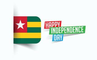 Happy Independence Day of Togo illustration, national day poster, greeting template design, EPS Source File vector