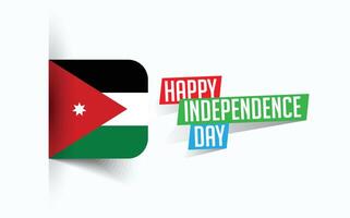 Happy Independence Day of Jordan illustration, national day poster, greeting template design, EPS Source File vector