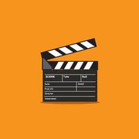 Clapperboard for make movie Flat design illustration vector